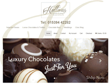 Tablet Screenshot of huttonschocolates.co.uk